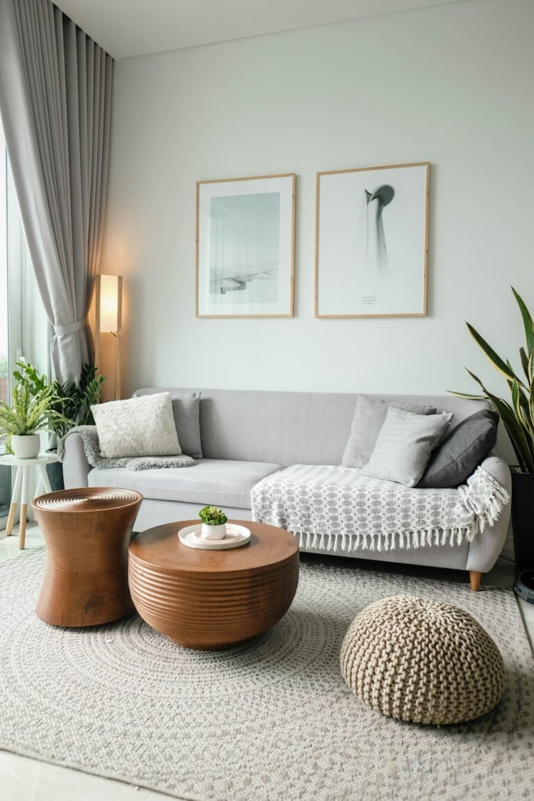 Living room with a large window